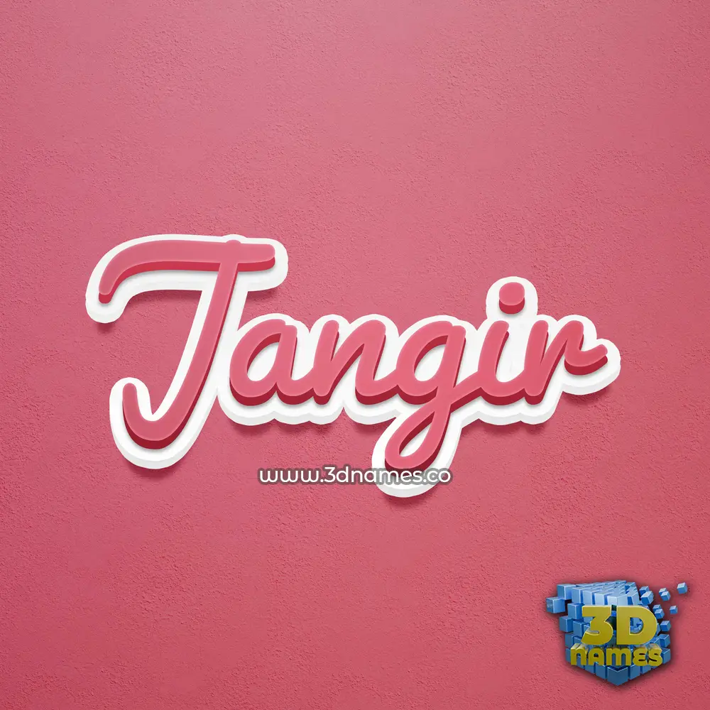 jangir in Red Scribble style - 3D name wallpaper
