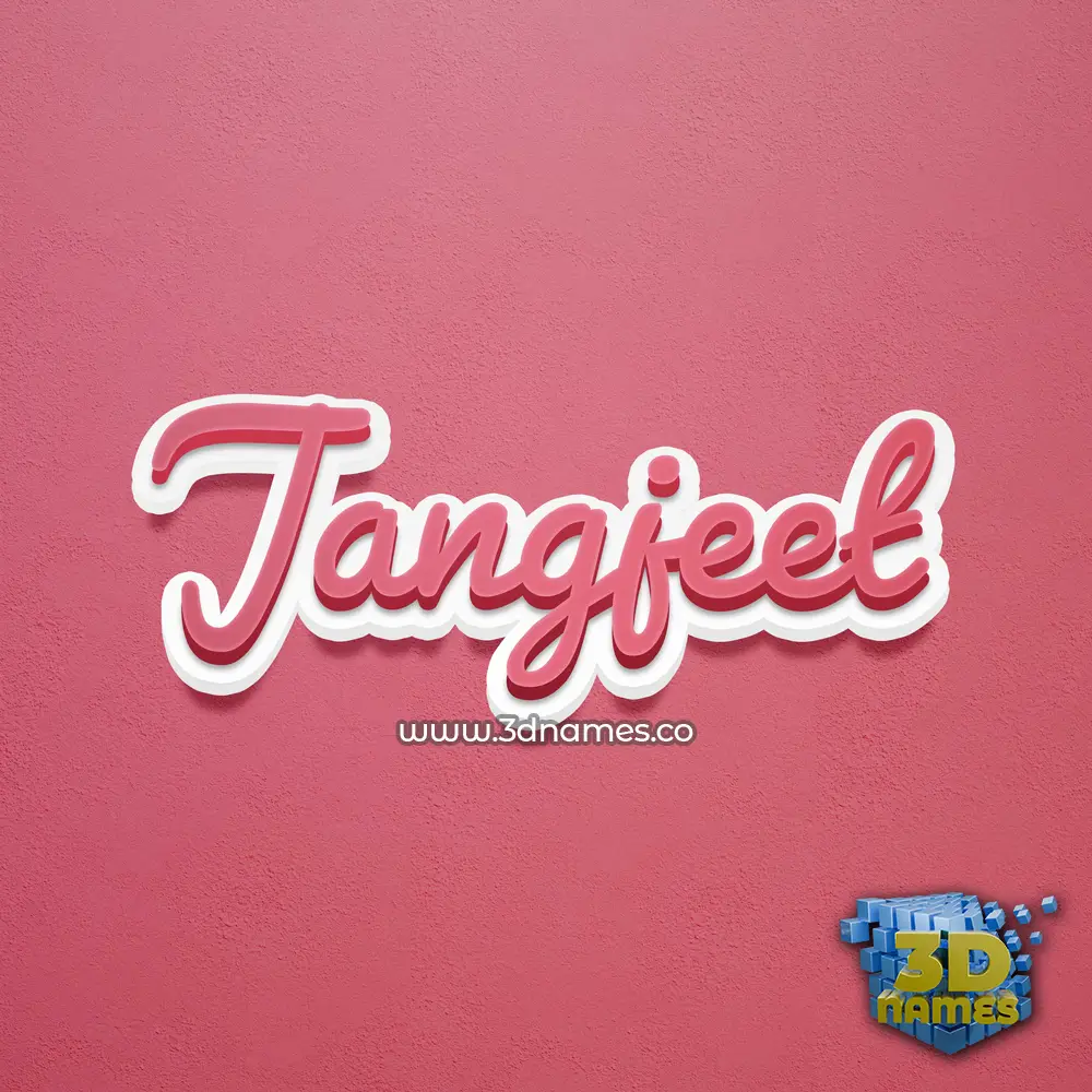 jangjeet in Red Scribble style - 3D name wallpaper