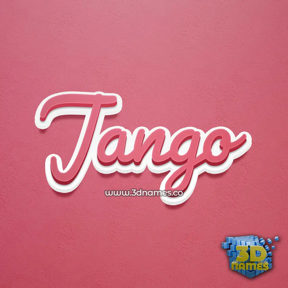 jango in Red Scribble style - 3D name wallpaper