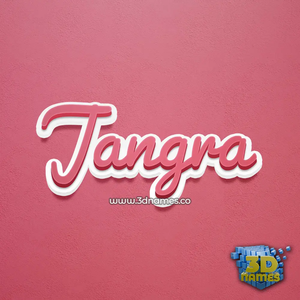 jangra in Red Scribble style - 3D name wallpaper