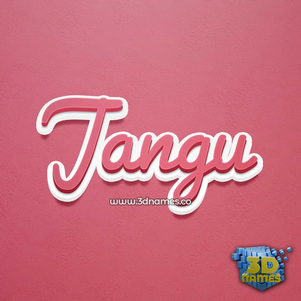 jangu in Red Scribble style - 3D name wallpaper