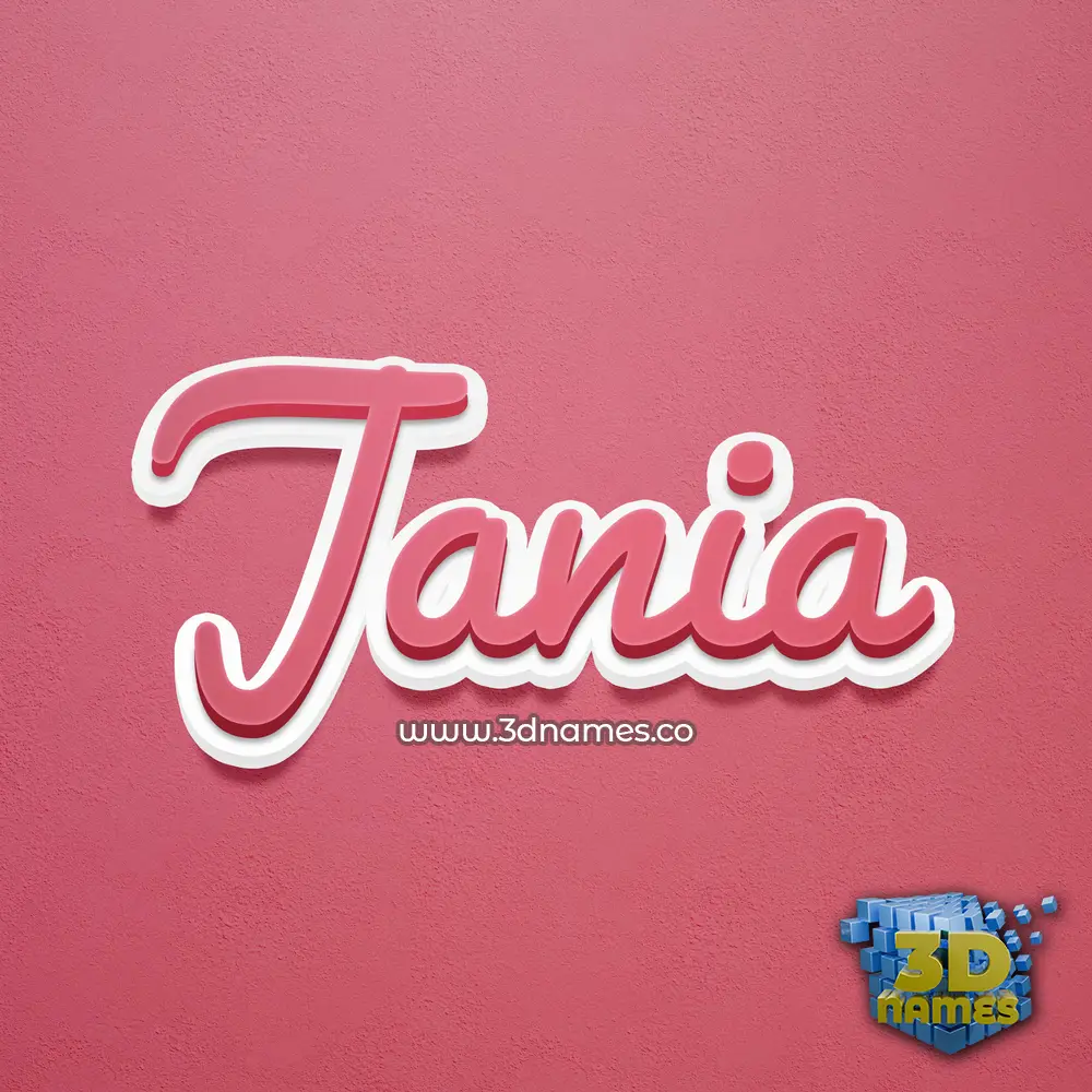 jania in Red Scribble style - 3D name wallpaper
