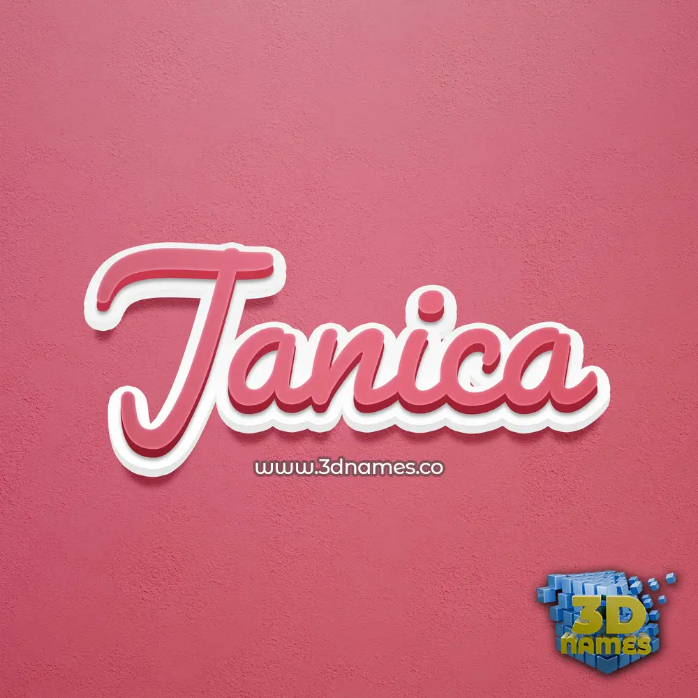 janica in Red Scribble style - 3D name wallpaper