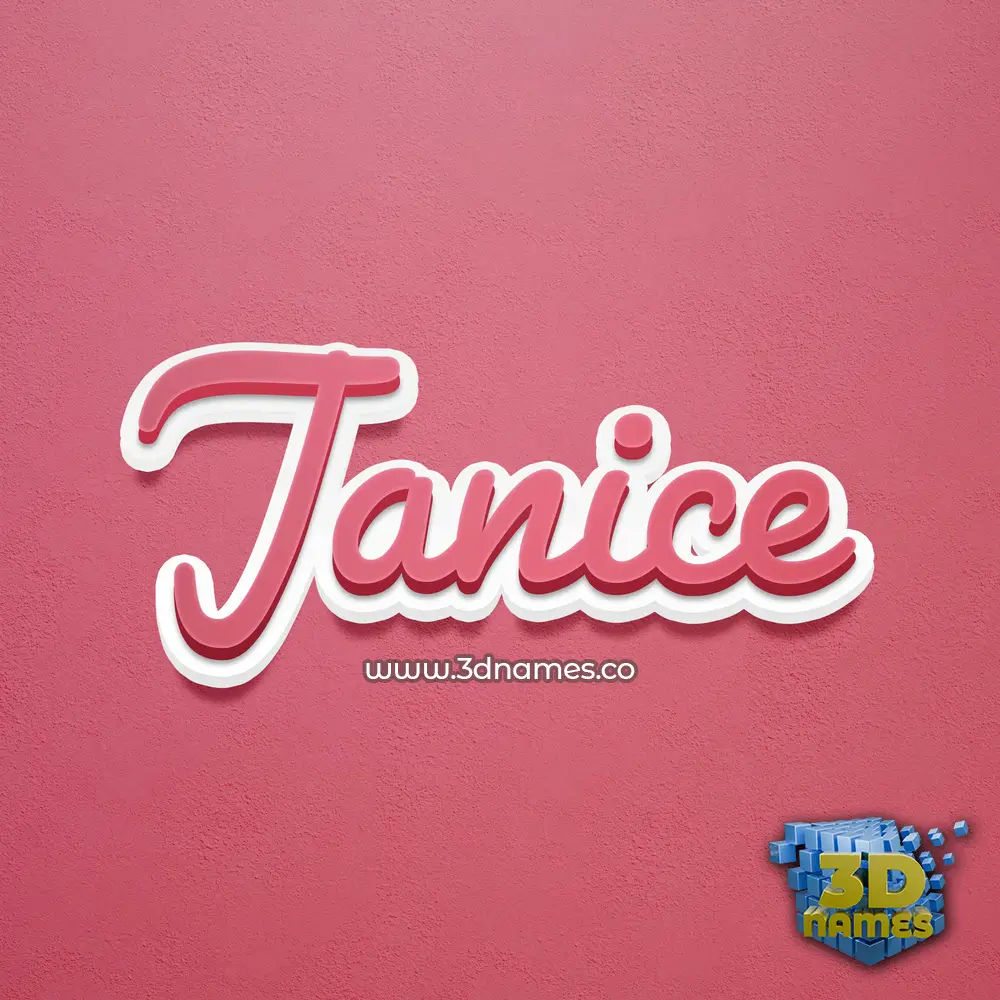 janice in Red Scribble style - 3D name wallpaper
