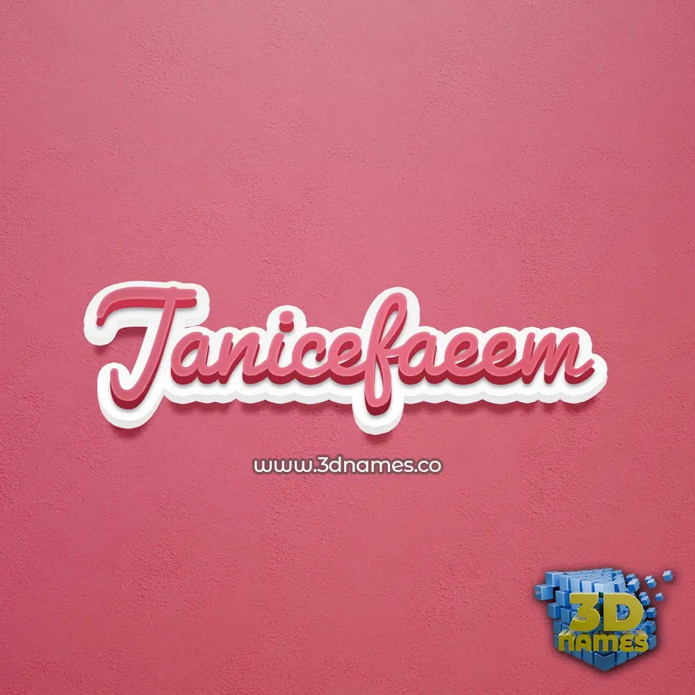 janicefaeem in Red Scribble style - 3D name wallpaper