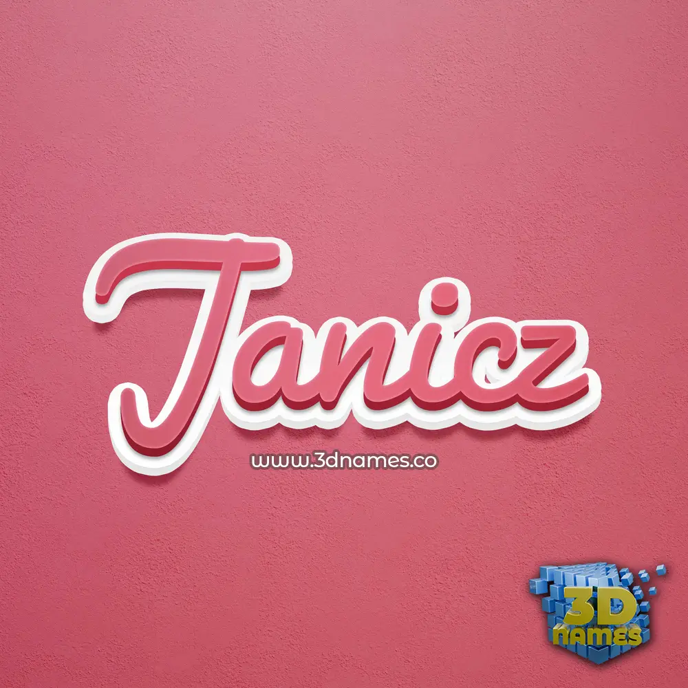 janicz in Red Scribble style - 3D name wallpaper