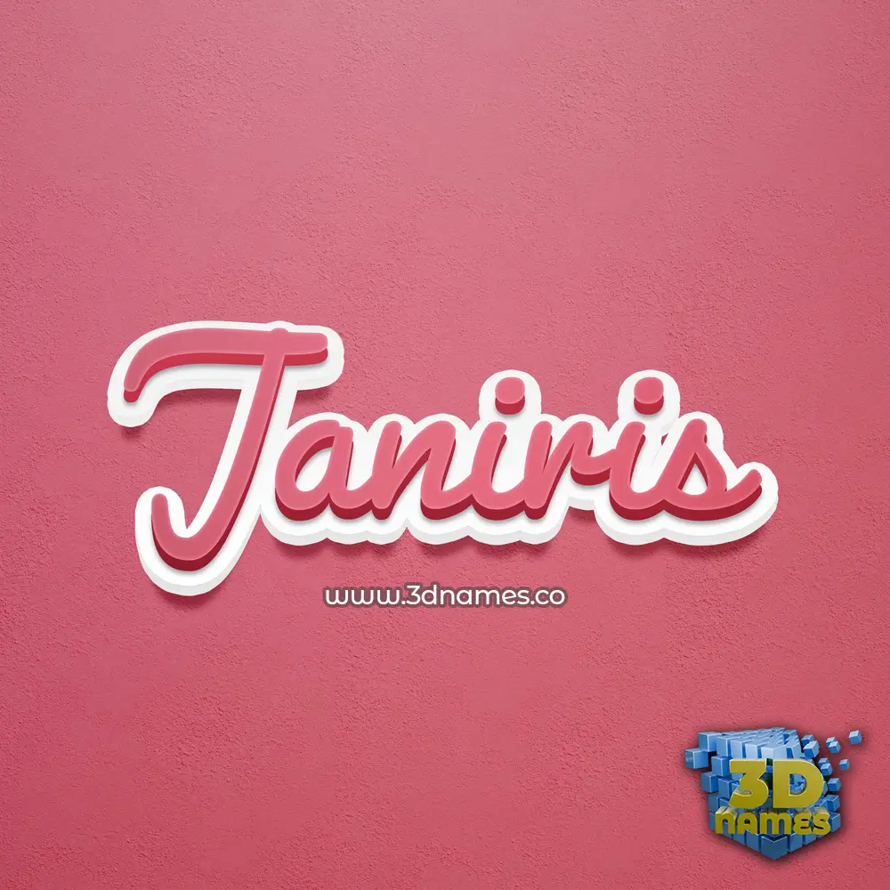 janiris in Red Scribble style - 3D name wallpaper