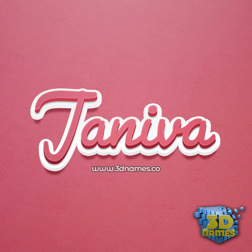janiva in Red Scribble style - 3D name wallpaper