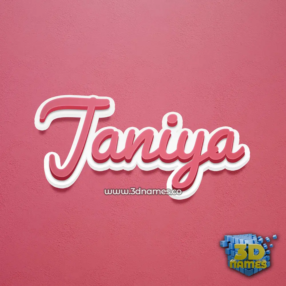 janiya in Red Scribble style - 3D name wallpaper