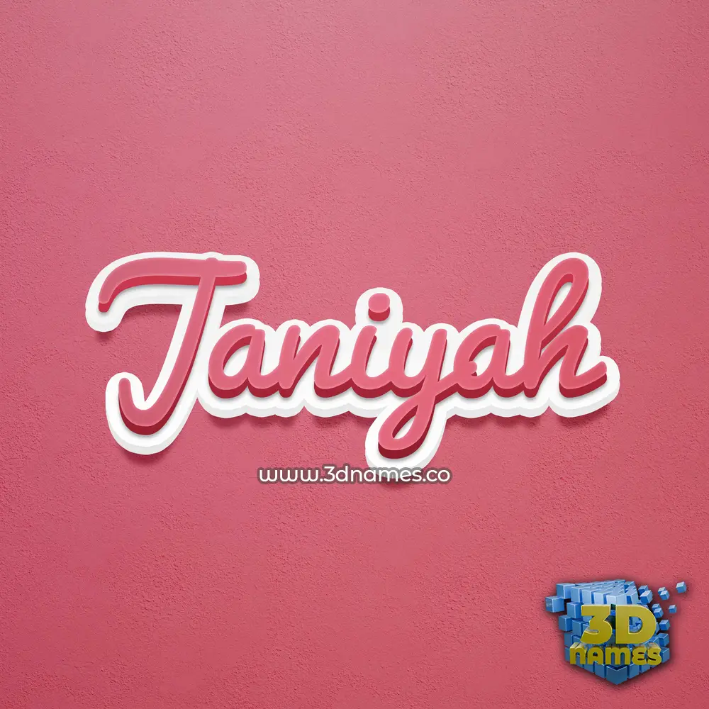 janiyah in Red Scribble style - 3D name wallpaper