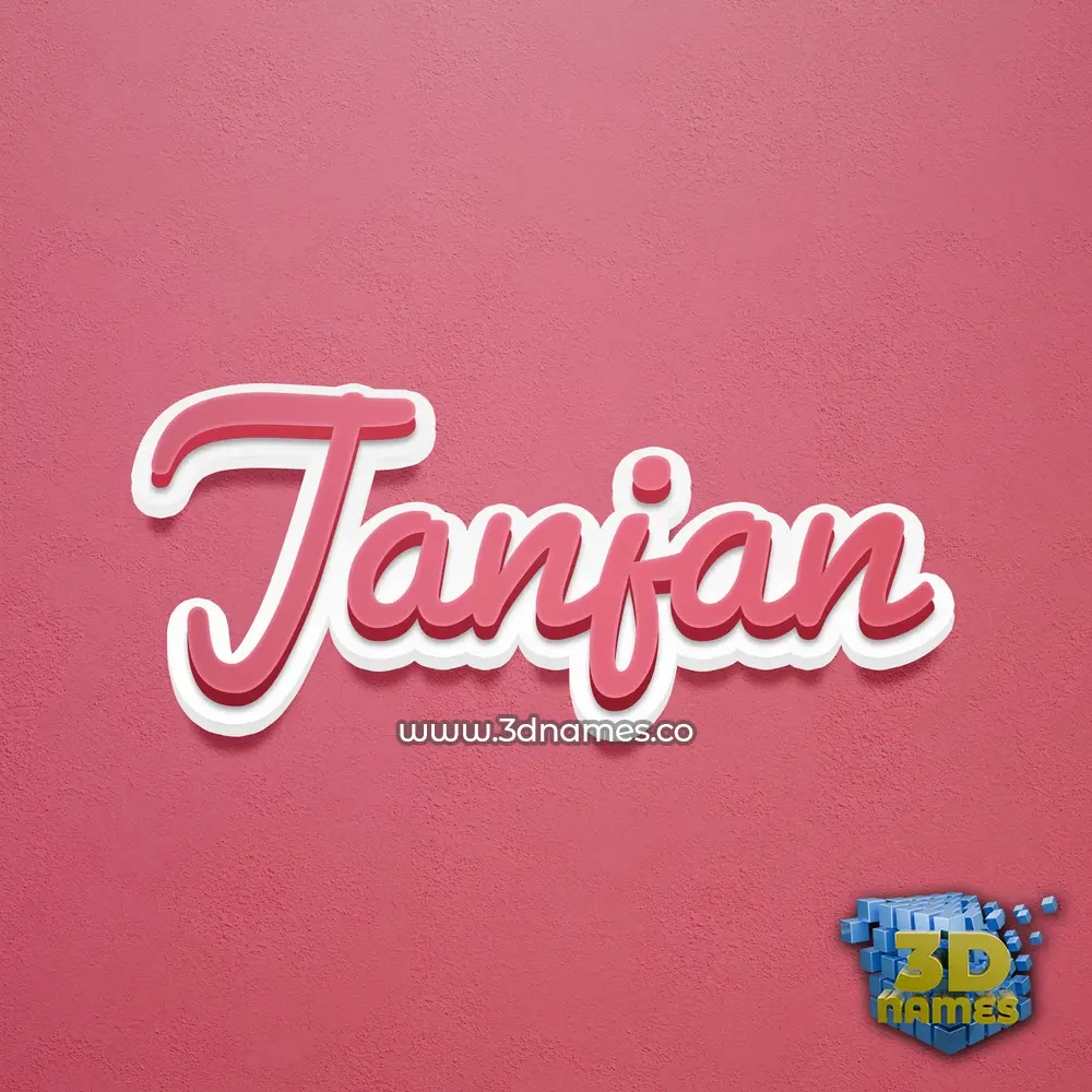 janjan in Red Scribble style - 3D name wallpaper