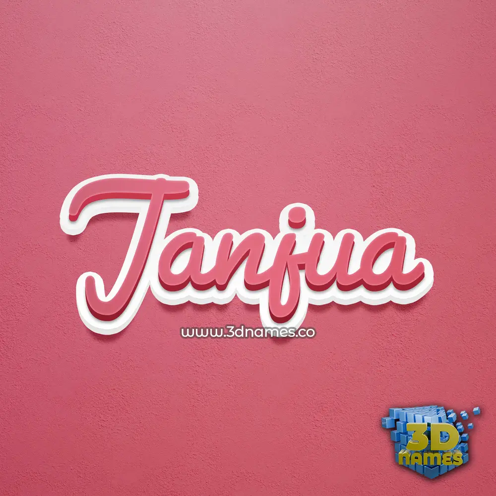 janjua in Red Scribble style - 3D name wallpaper