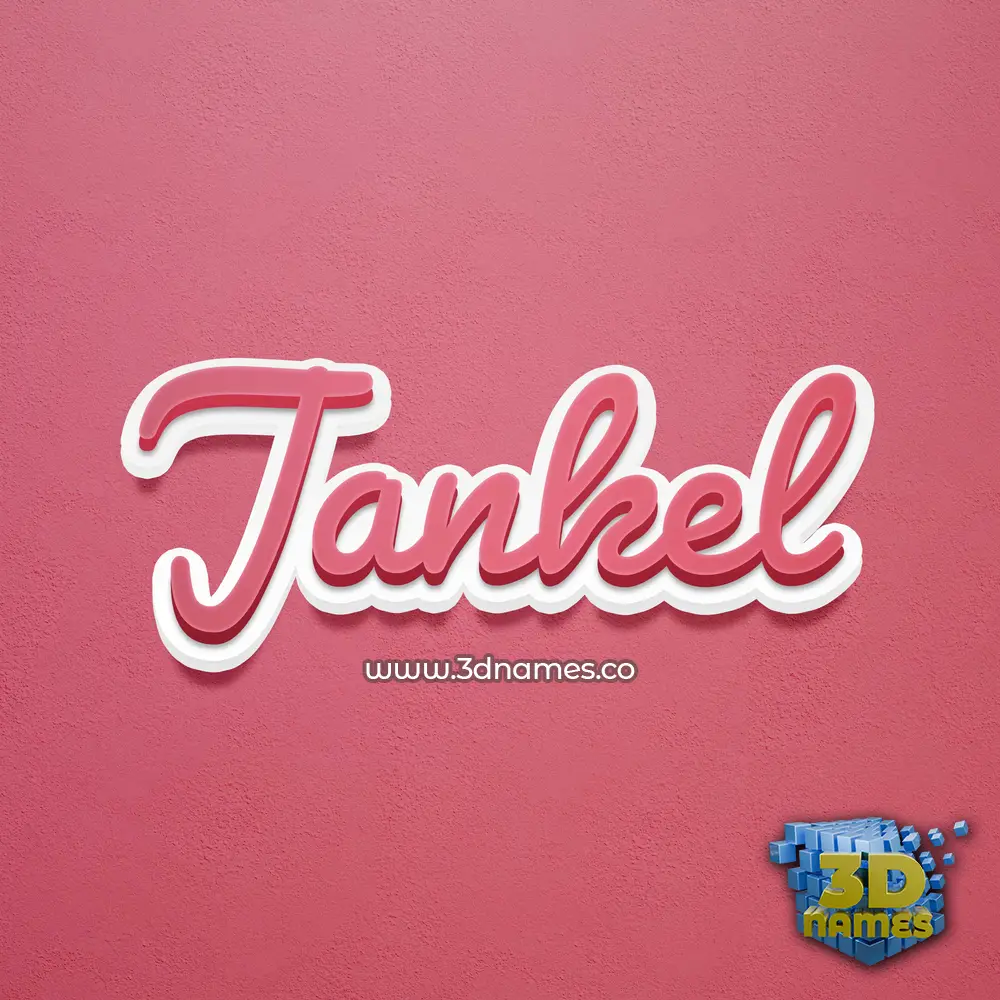 jankel in Red Scribble style - 3D name wallpaper