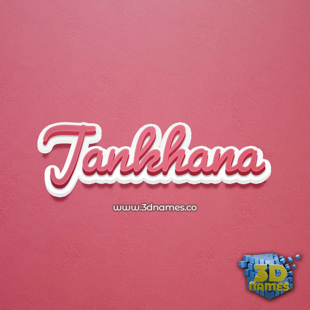 jankhana in Red Scribble style - 3D name wallpaper