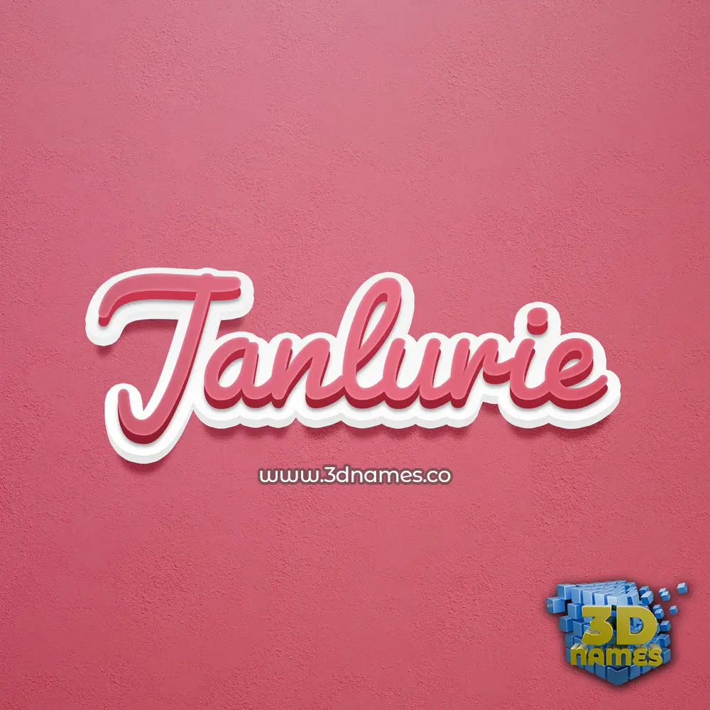 janlurie in Red Scribble style - 3D name wallpaper