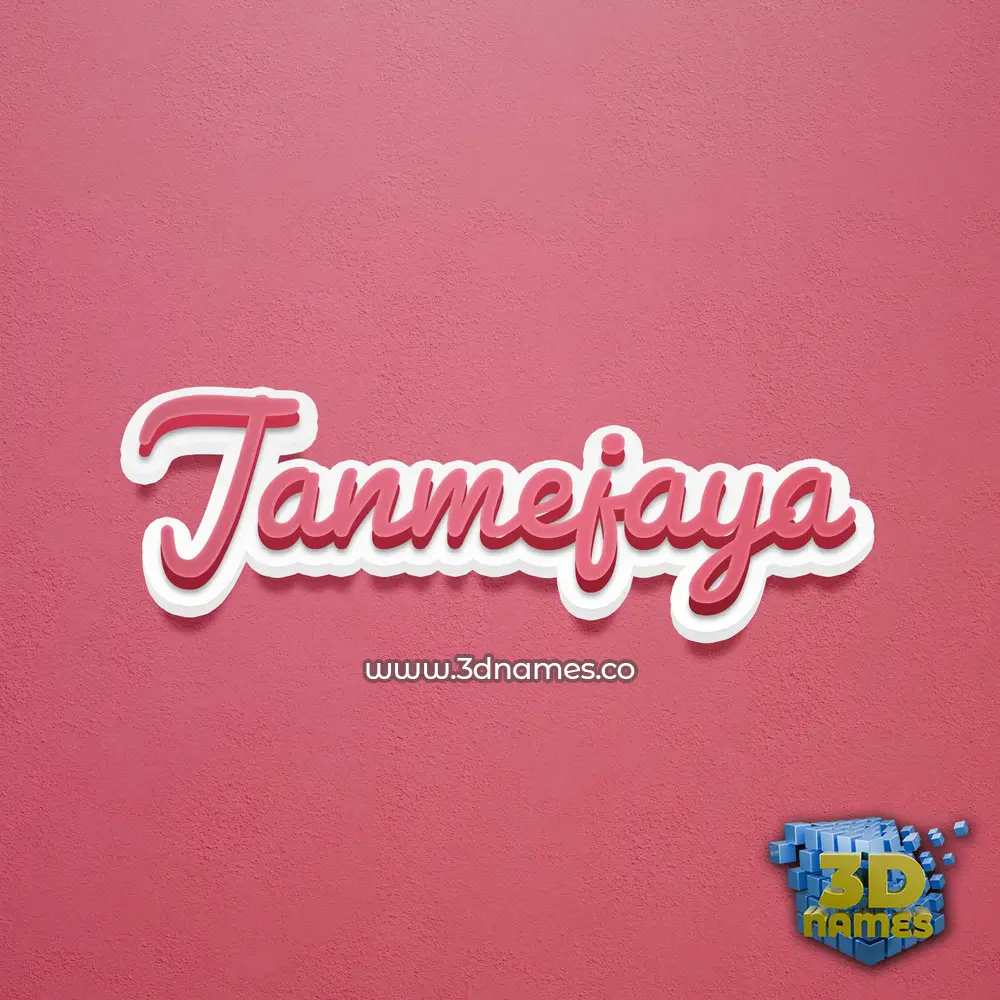 janmejaya in Red Scribble style - 3D name wallpaper