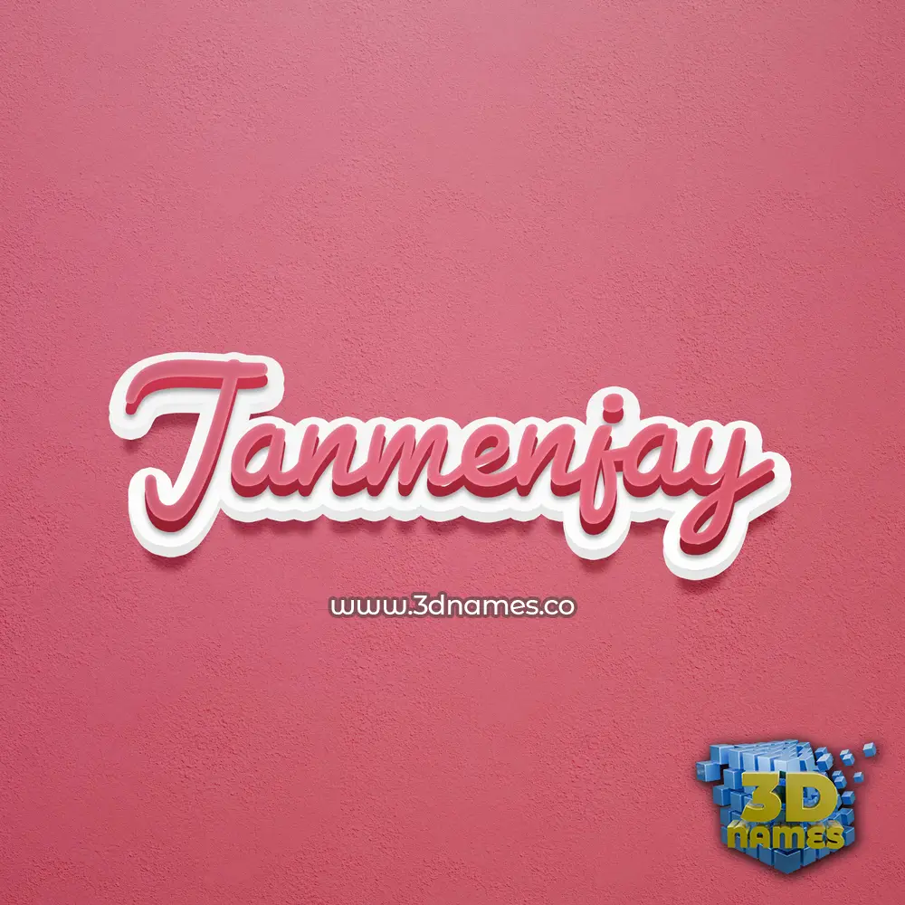 janmenjay in Red Scribble style - 3D name wallpaper
