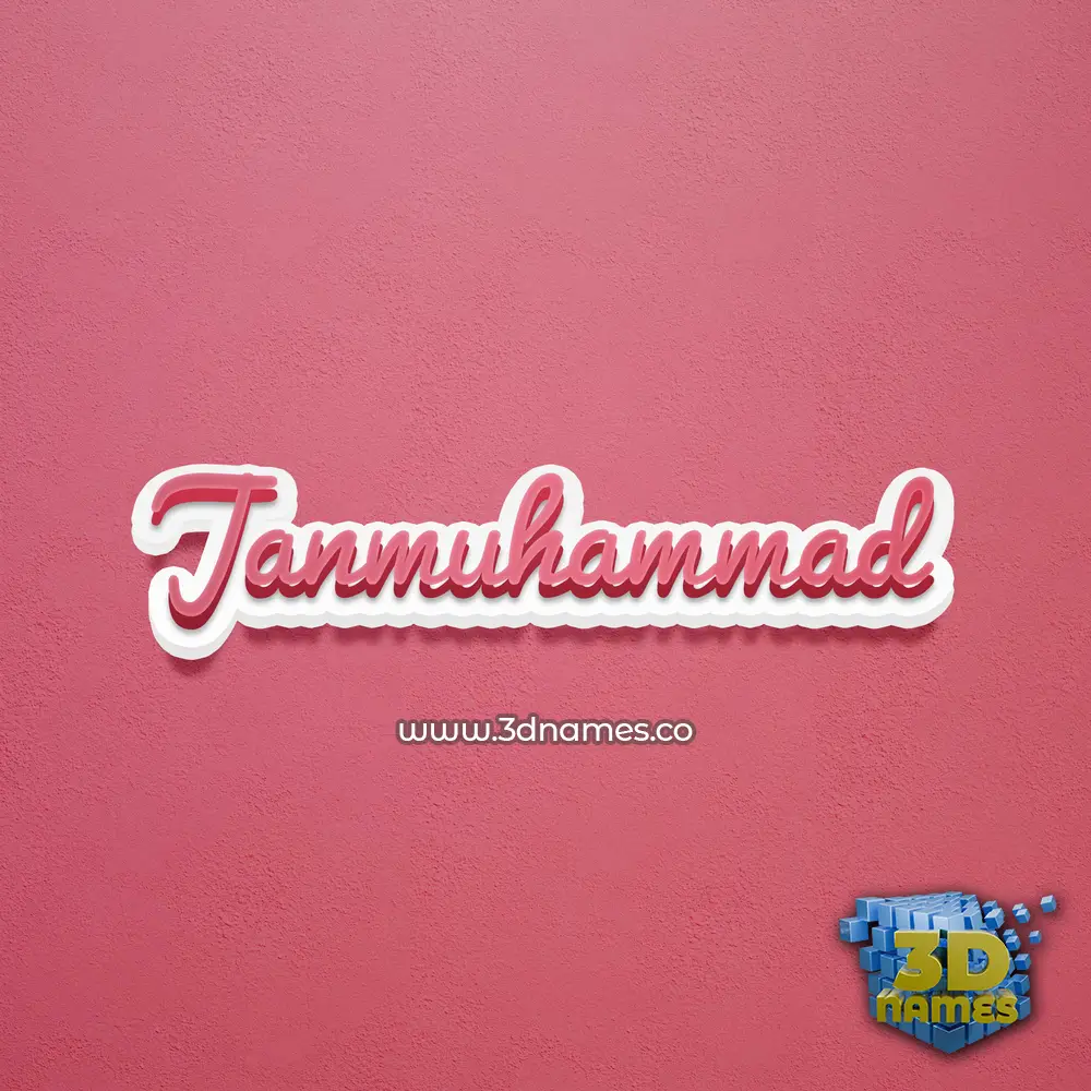 janmuhammad in Red Scribble style - 3D name wallpaper