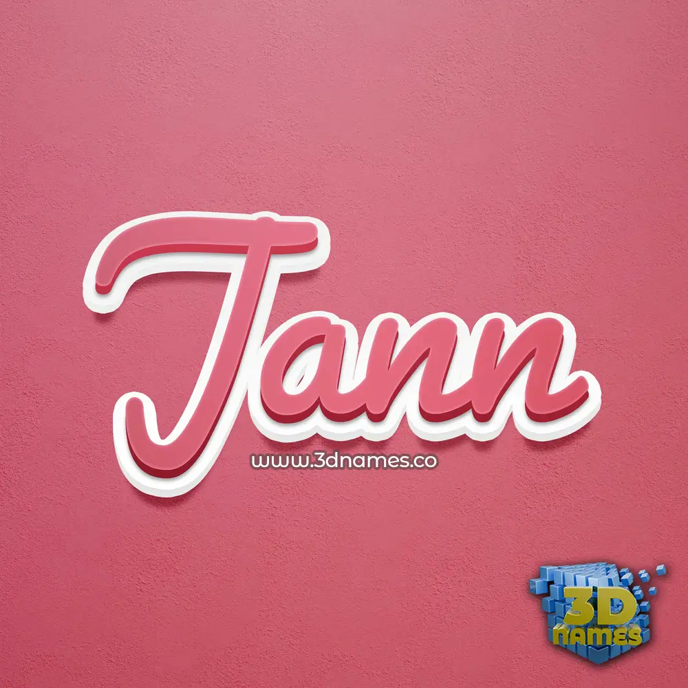 jann in Red Scribble style - 3D name wallpaper