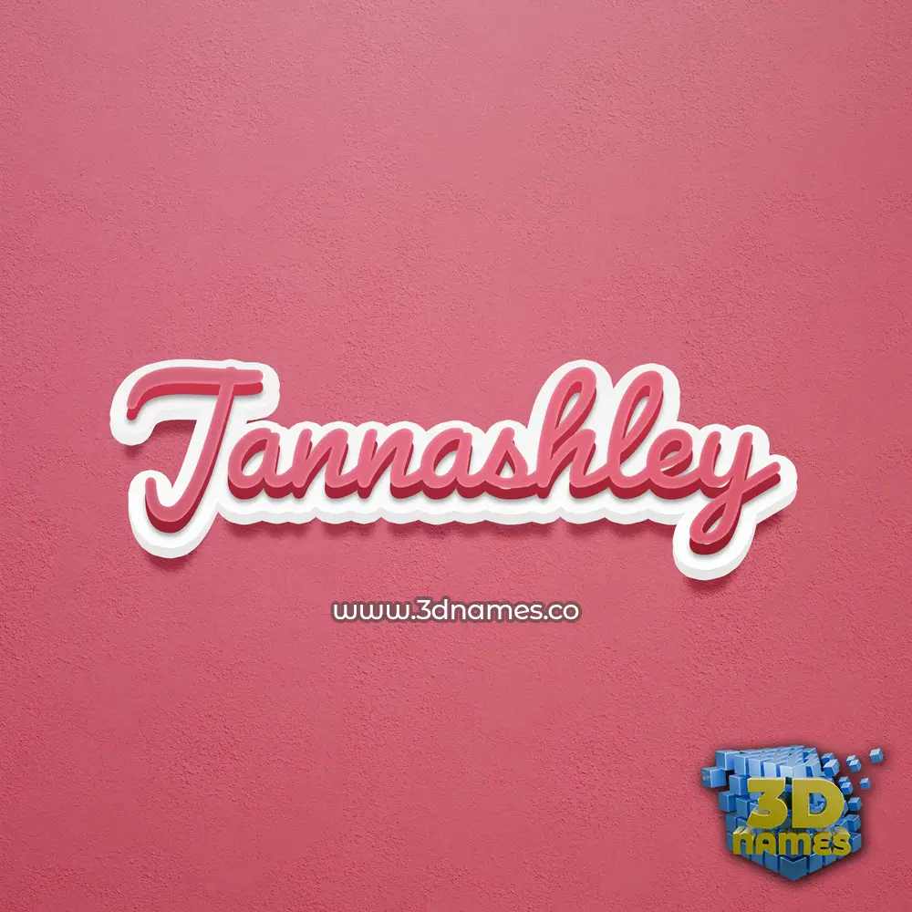 jannashley in Red Scribble style - 3D name wallpaper