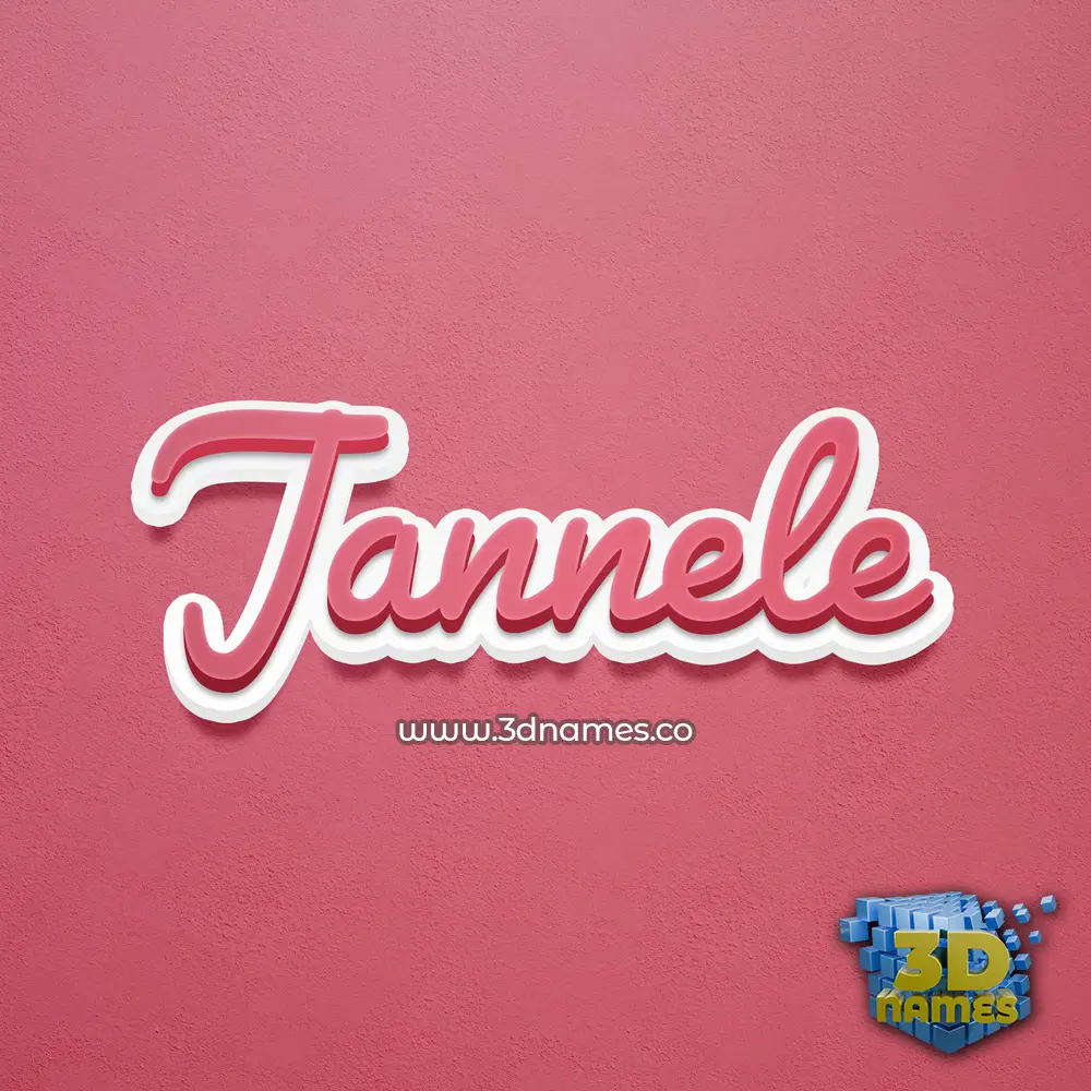 jannele in Red Scribble style - 3D name wallpaper