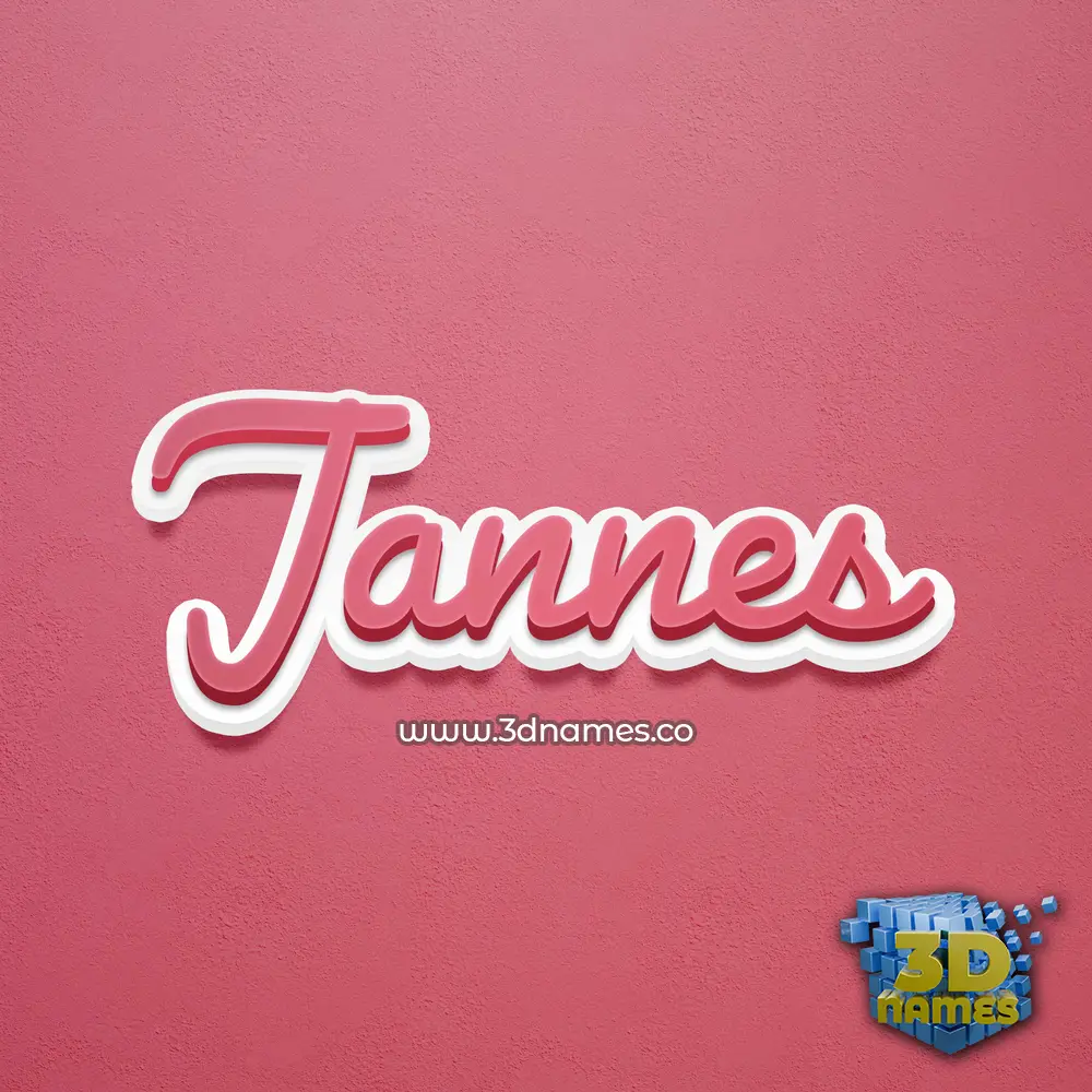 jannes in Red Scribble style - 3D name wallpaper