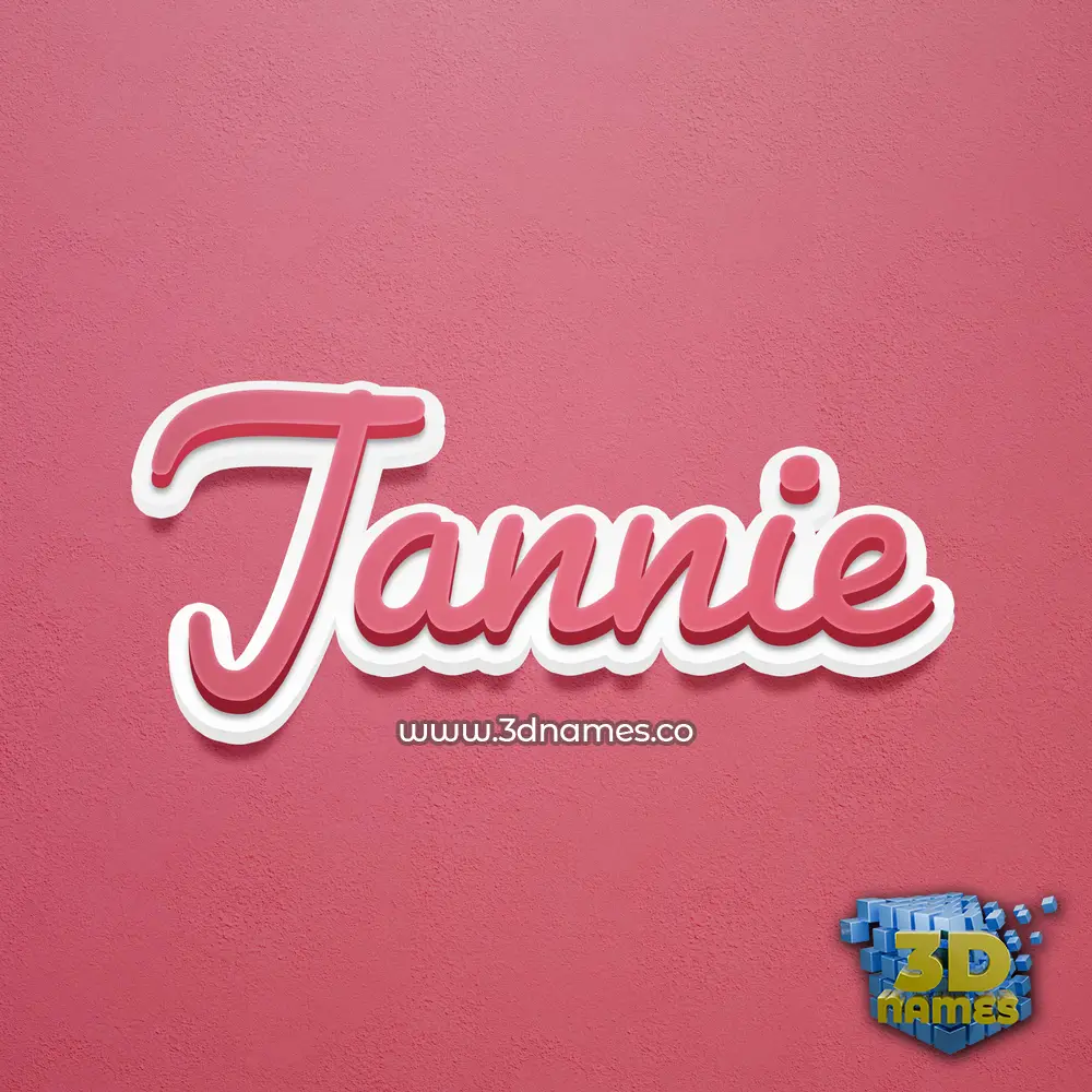 jannie in Red Scribble style - 3D name wallpaper