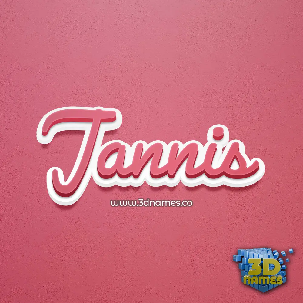 jannis in Red Scribble style - 3D name wallpaper