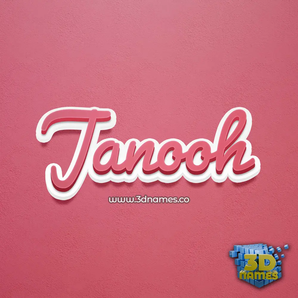 janooh in Red Scribble style - 3D name wallpaper