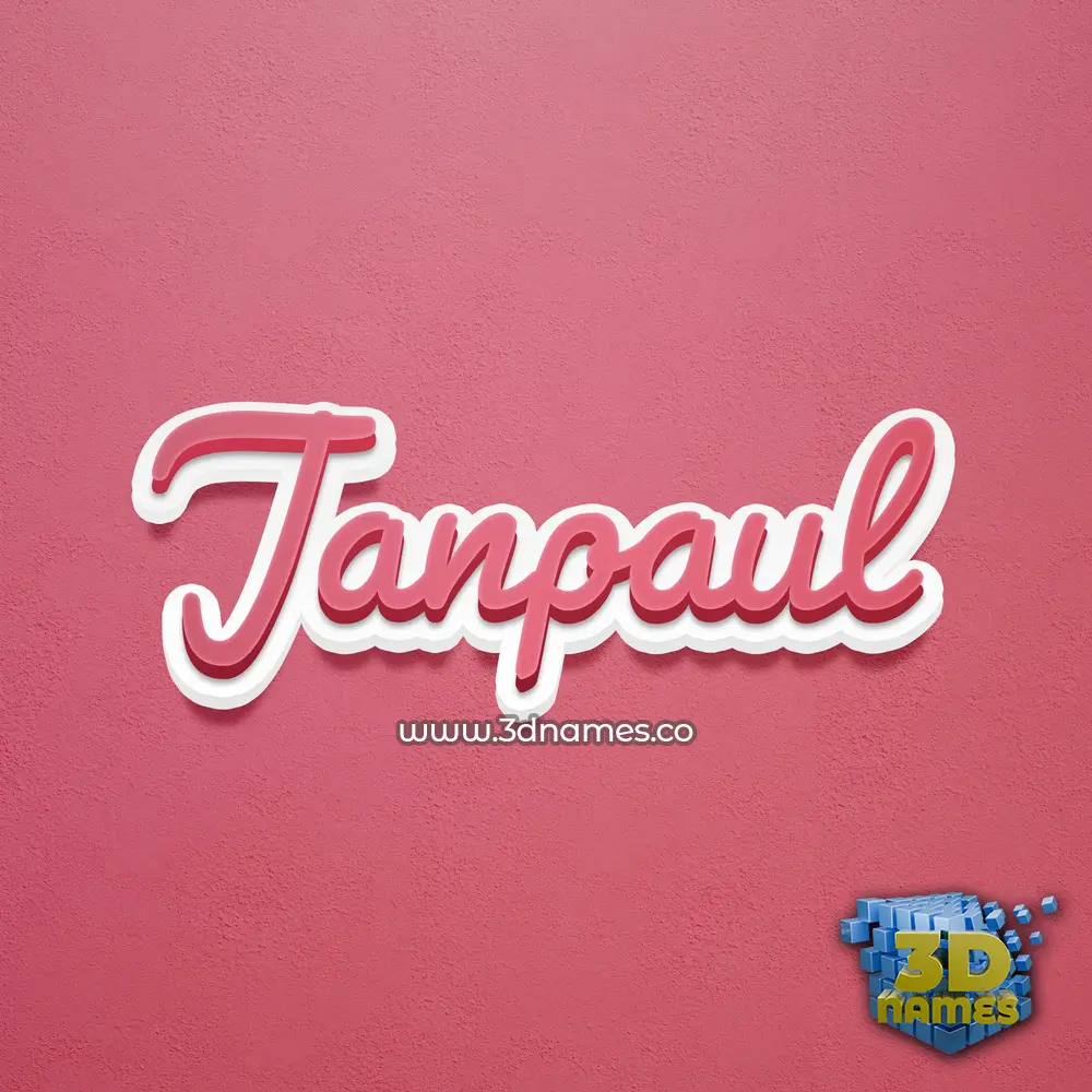 janpaul in Red Scribble style - 3D name wallpaper