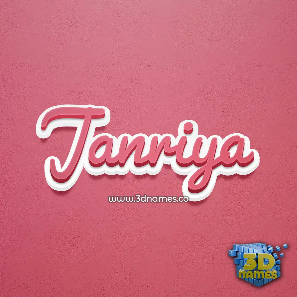 janriya in Red Scribble style - 3D name wallpaper