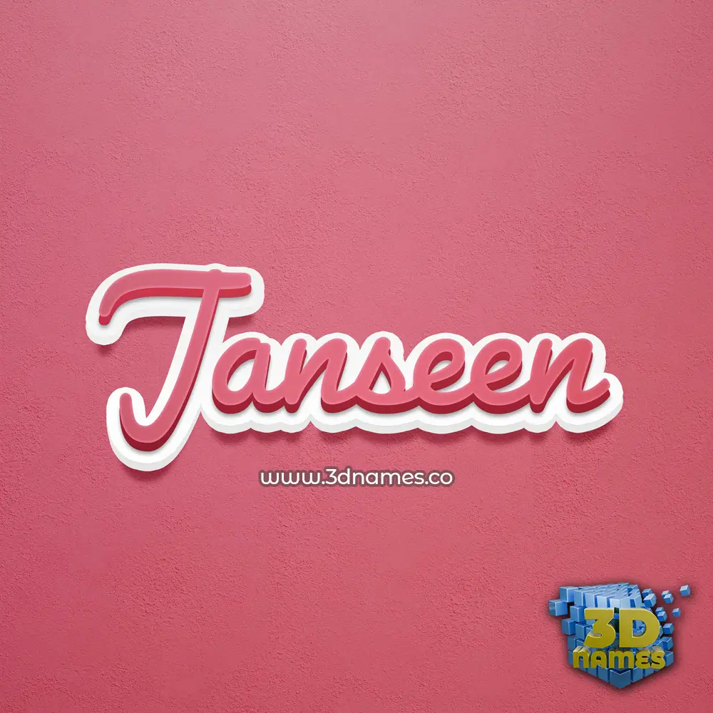 janseen in Red Scribble style - 3D name wallpaper