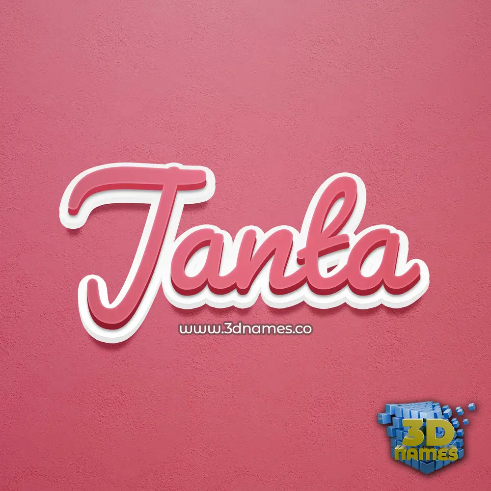 janta in Red Scribble style - 3D name wallpaper