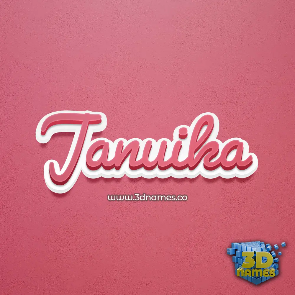 januika in Red Scribble style - 3D name wallpaper