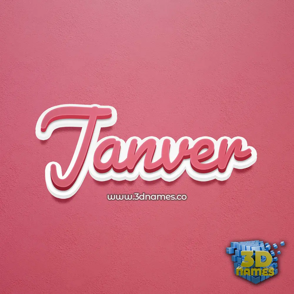 janver in Red Scribble style - 3D name wallpaper