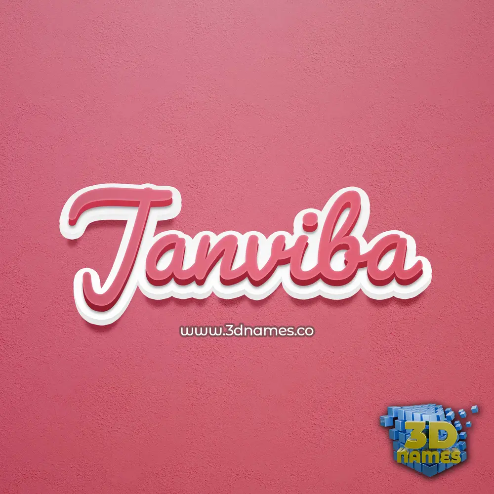 janviba in Red Scribble style - 3D name wallpaper