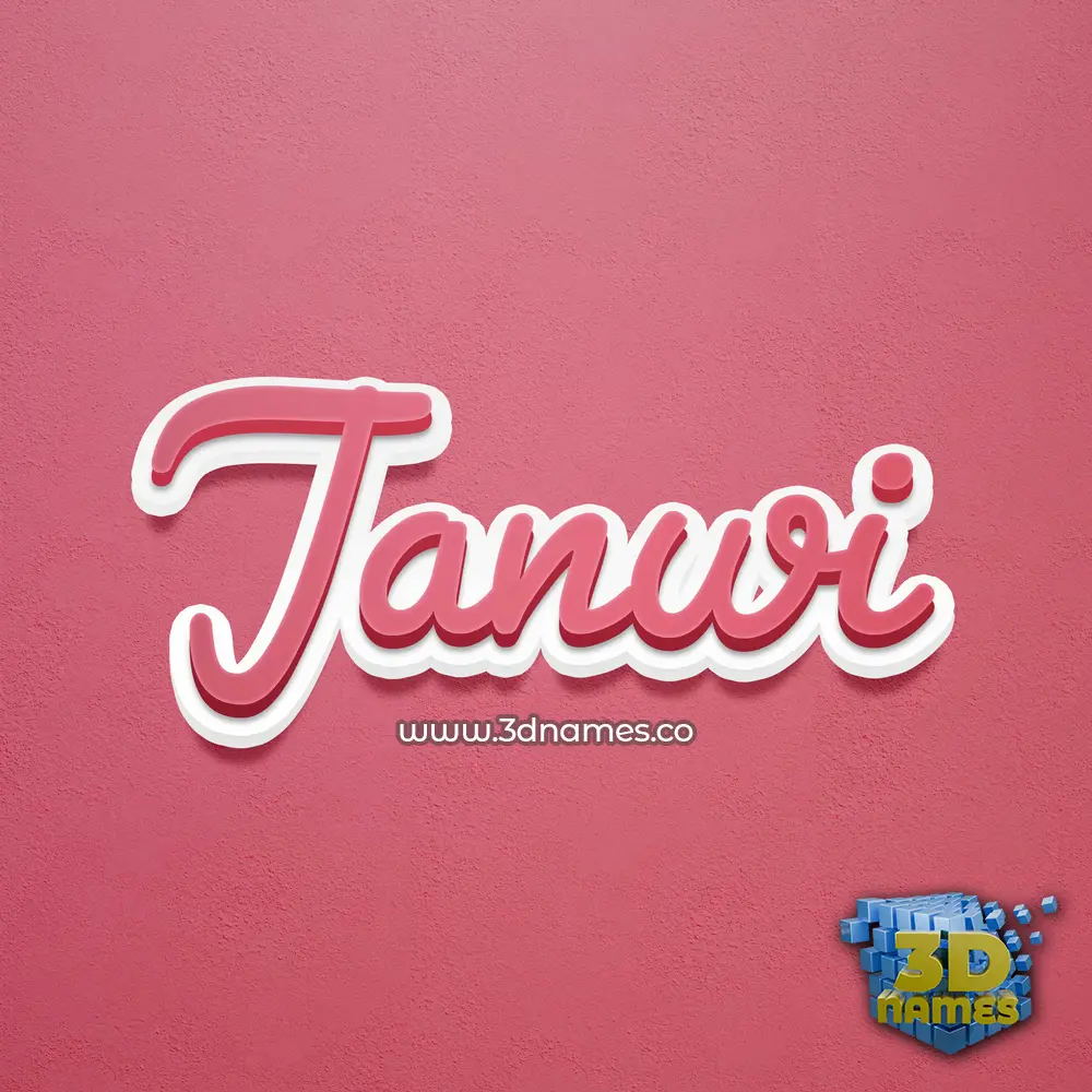 janwi in Red Scribble style - 3D name wallpaper