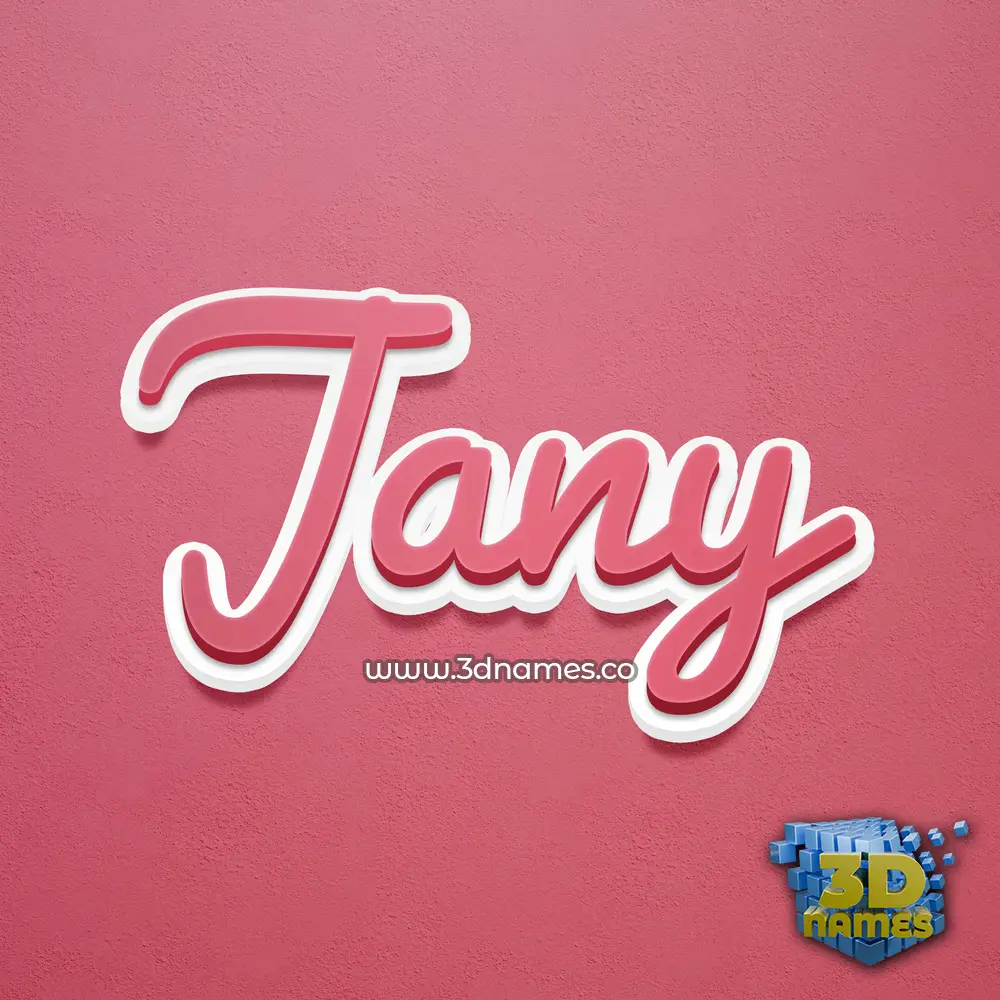 jany in Red Scribble style - 3D name wallpaper