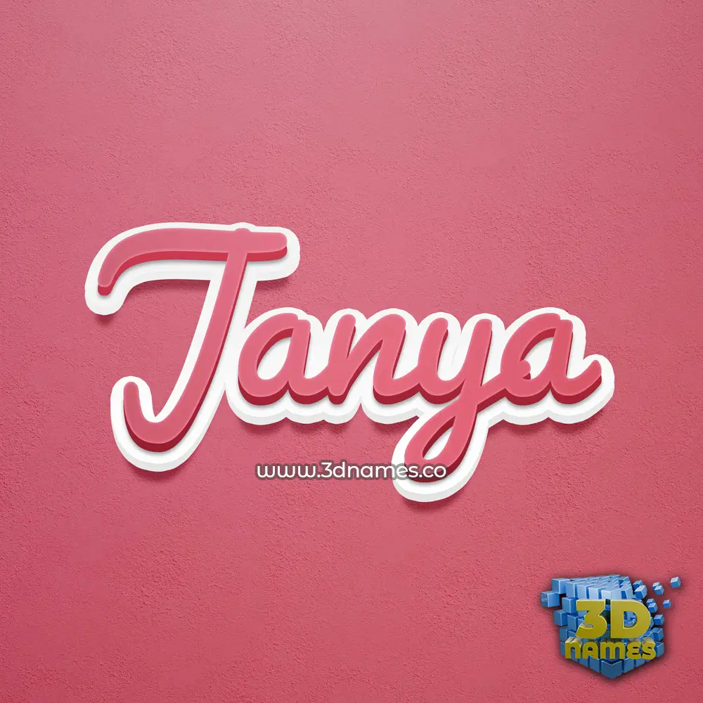 janya in Red Scribble style - 3D name wallpaper