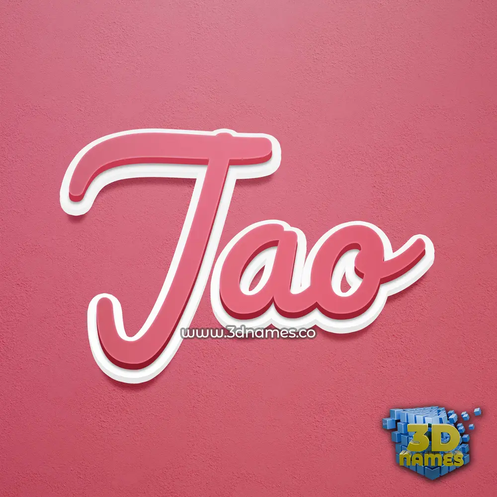 jao in Red Scribble style - 3D name wallpaper