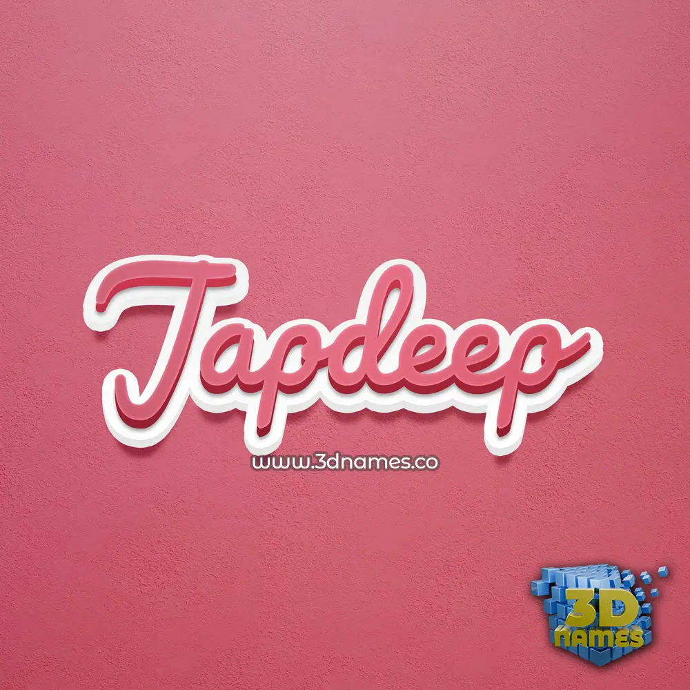japdeep in Red Scribble style - 3D name wallpaper