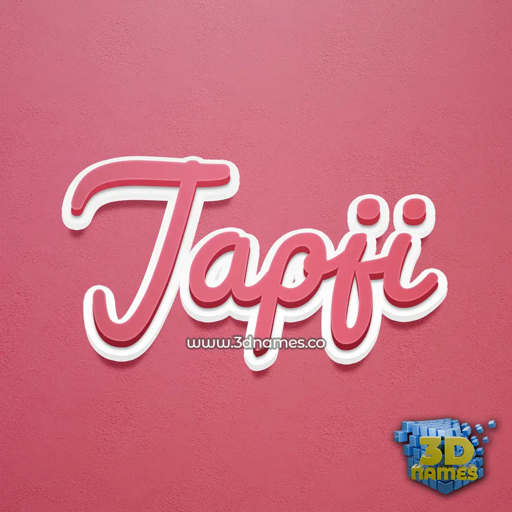 japji in Red Scribble style - 3D name wallpaper