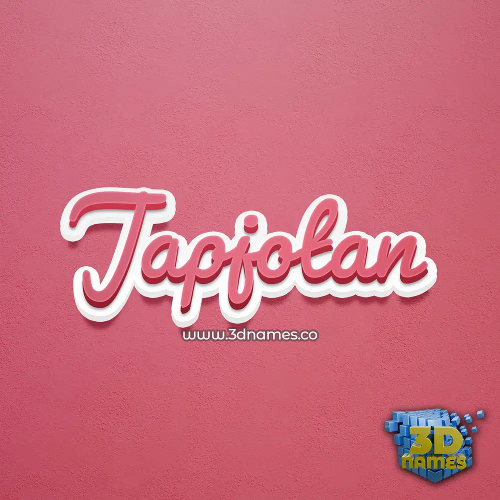 japjotan in Red Scribble style - 3D name wallpaper