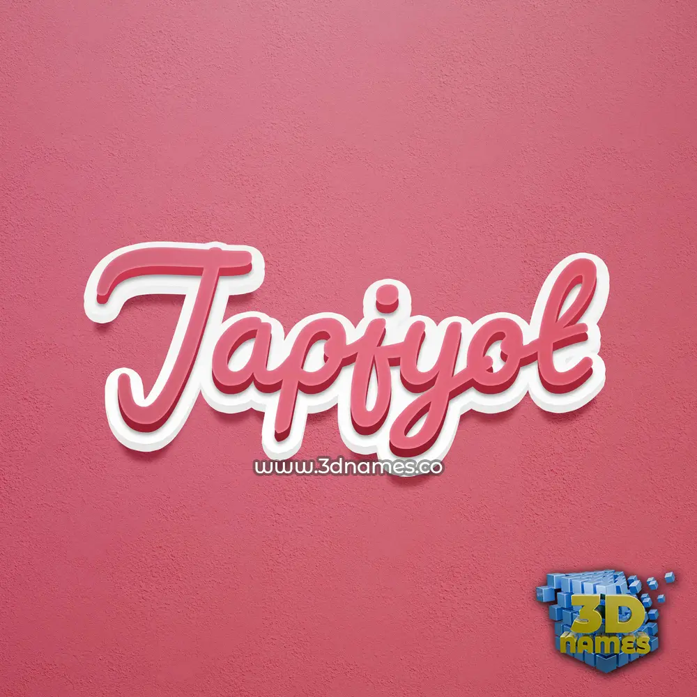japjyot in Red Scribble style - 3D name wallpaper