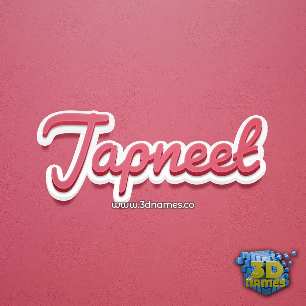 japneet in Red Scribble style - 3D name wallpaper
