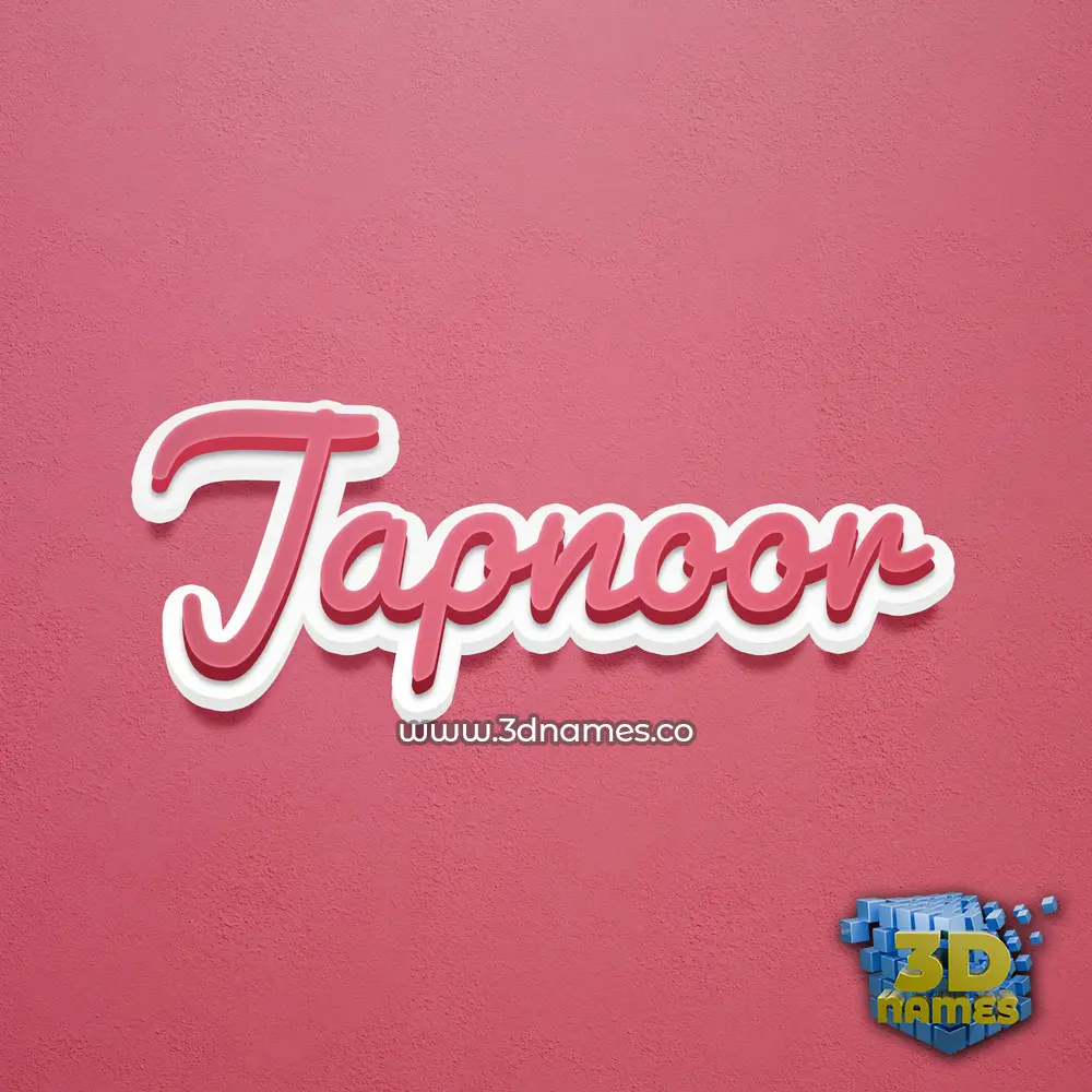 japnoor in Red Scribble style - 3D name wallpaper