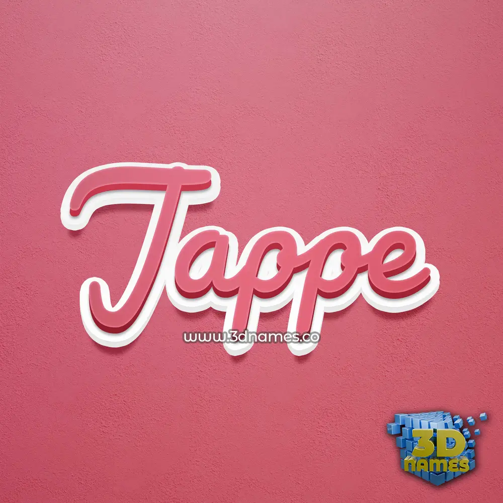 jappe in Red Scribble style - 3D name wallpaper