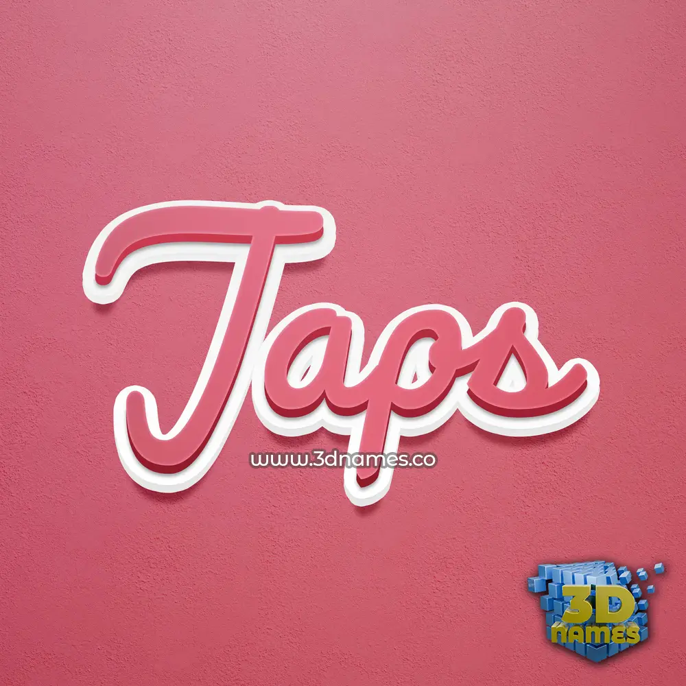 japs in Red Scribble style - 3D name wallpaper