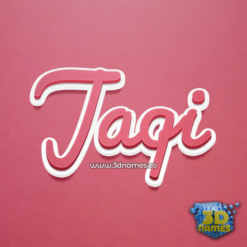 jaqi in Red Scribble style - 3D name wallpaper