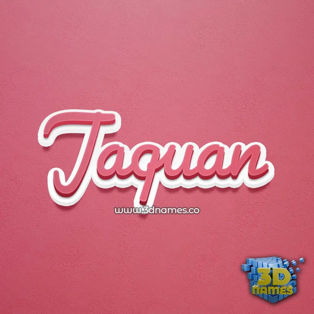 jaquan in Red Scribble style - 3D name wallpaper